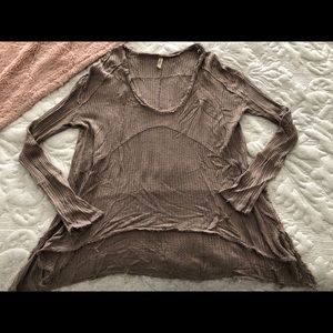 Free People waffle knit top